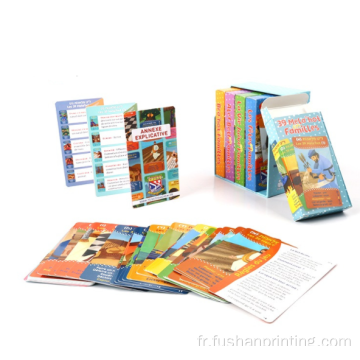 Impression personnalisée Enfants Apprentissage des cartes Flashcards